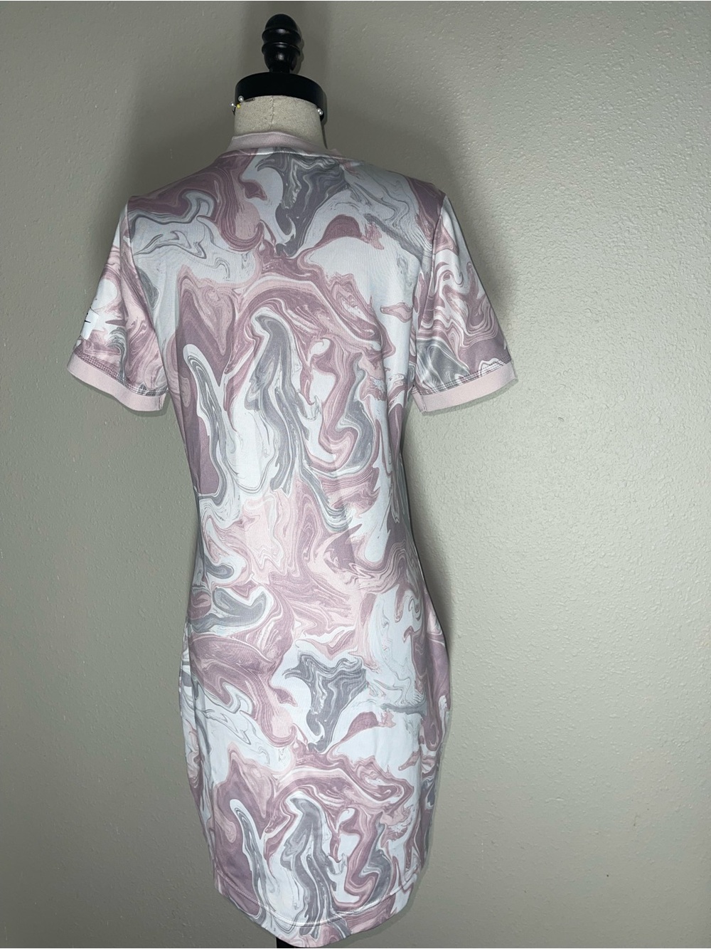 Nike Women's Athleisure Bodycon Marble Dress Pink & Gray Size L